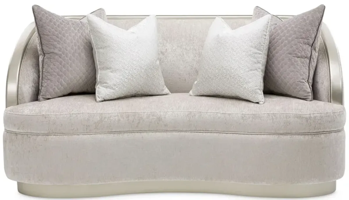 Lanna Loveseat in Silver Mist by Amini Innovation