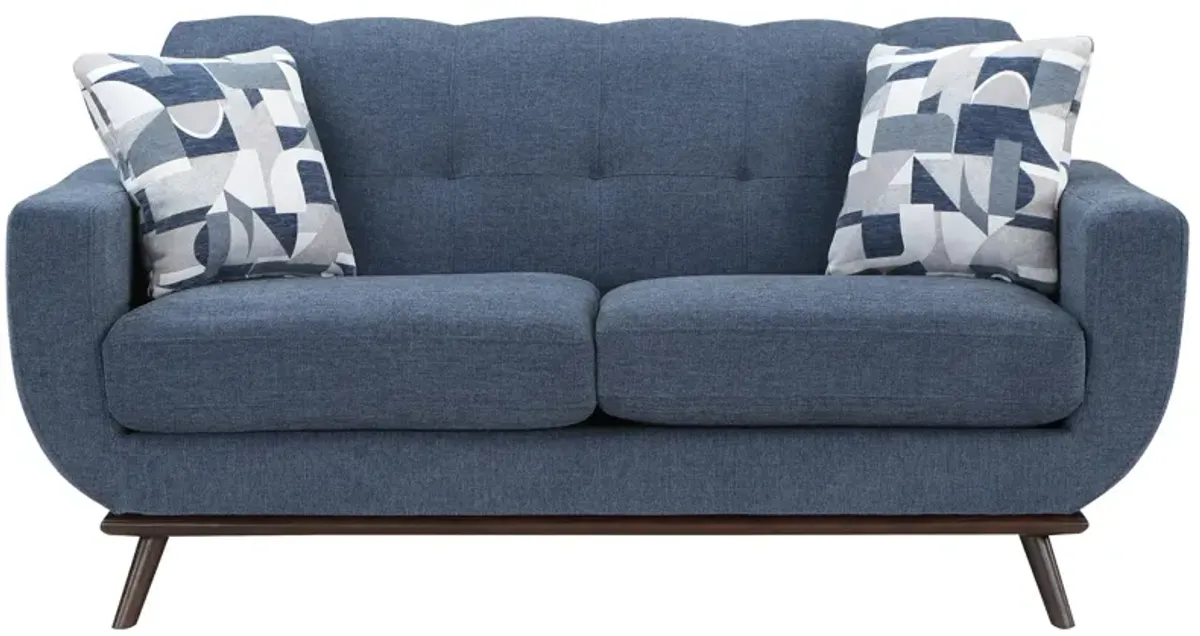 Cecily Loveseat in Blue by Homelegance