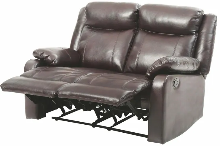 Ward Double Reclining Loveseat in Dark Brown by Glory Furniture