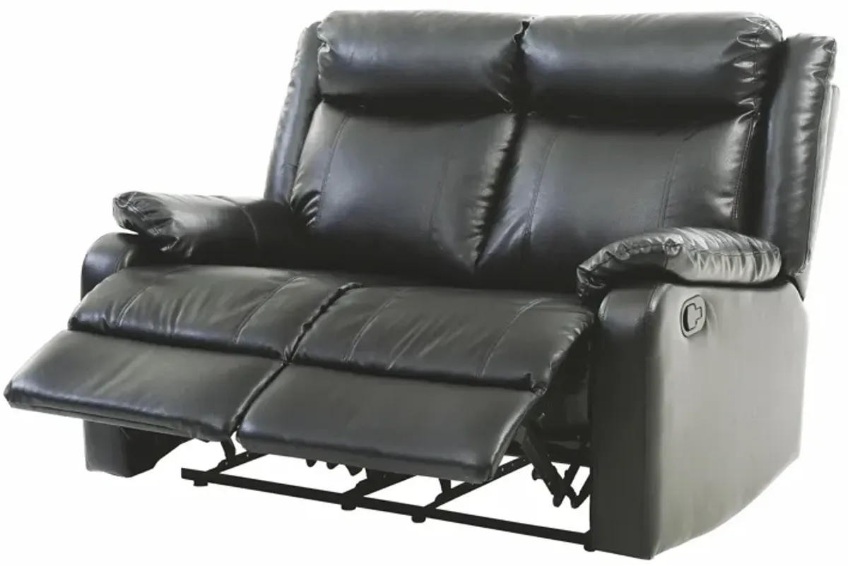 Ward Double Reclining Loveseat in Black by Glory Furniture