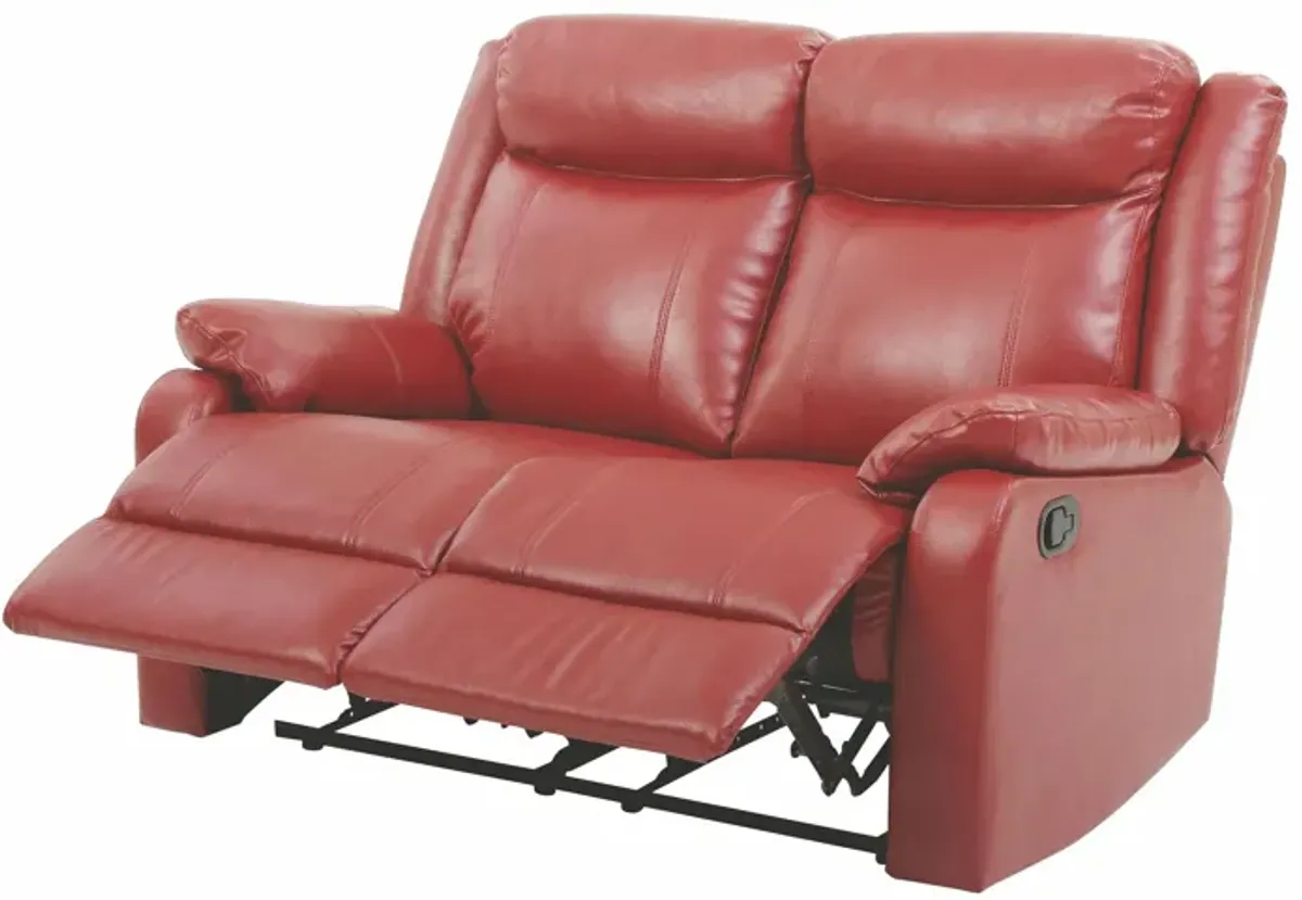 Ward Double Reclining Loveseat in Red by Glory Furniture