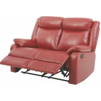 Ward Double Reclining Loveseat in Red by Glory Furniture