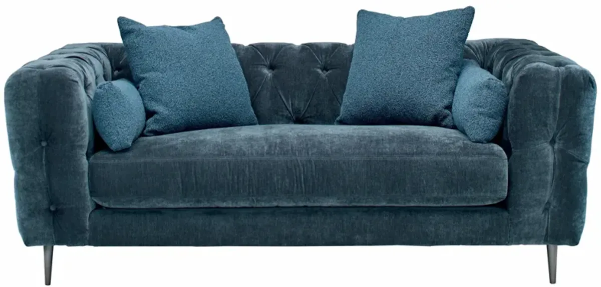 Zayna Loveseat in Teal by Aria Designs