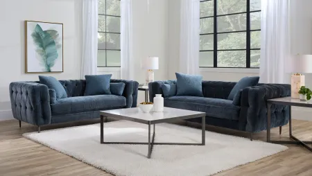 Zayna Loveseat in Teal by Aria Designs