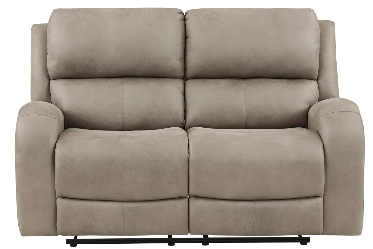 Emillia Double Reclining Loveseat in Brown by Homelegance