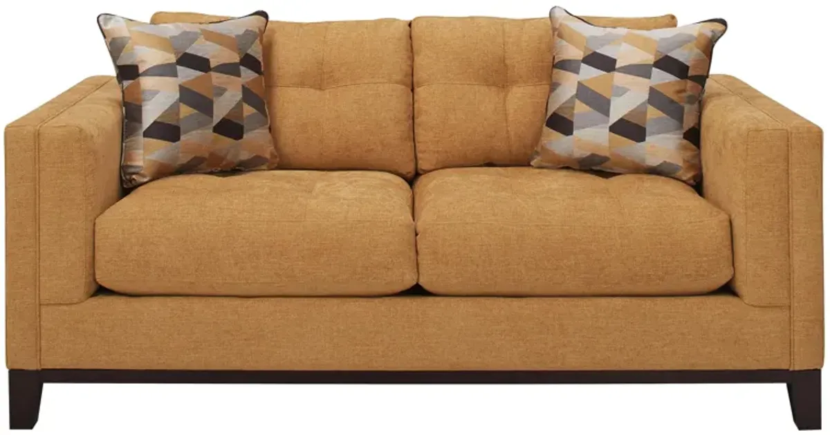 Mirasol Loveseat in Gold by H.M. Richards