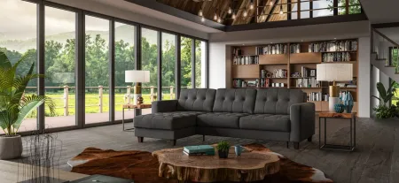 Noah Full XL Sectional Sleeper in Rene 04 by Luonto Furniture