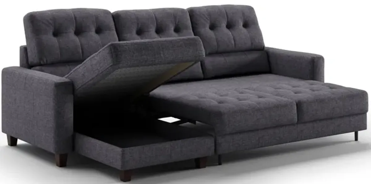 Noah Full XL Sectional Sleeper in Rene 04 by Luonto Furniture