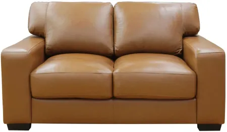 Bordeaux Leather Loveseat in Tan by Primo International