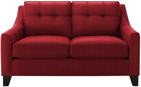 Carmine Loveseat in Suede so Soft Cardinal by H.M. Richards