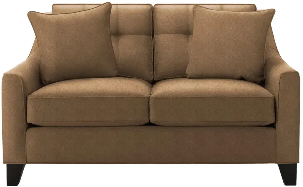 Carmine Loveseat in Suede so Soft Khaki by H.M. Richards