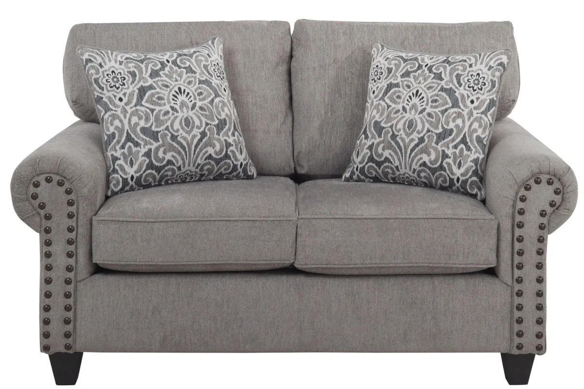 Crandall Loveseat in Mecca Pewter by Flair