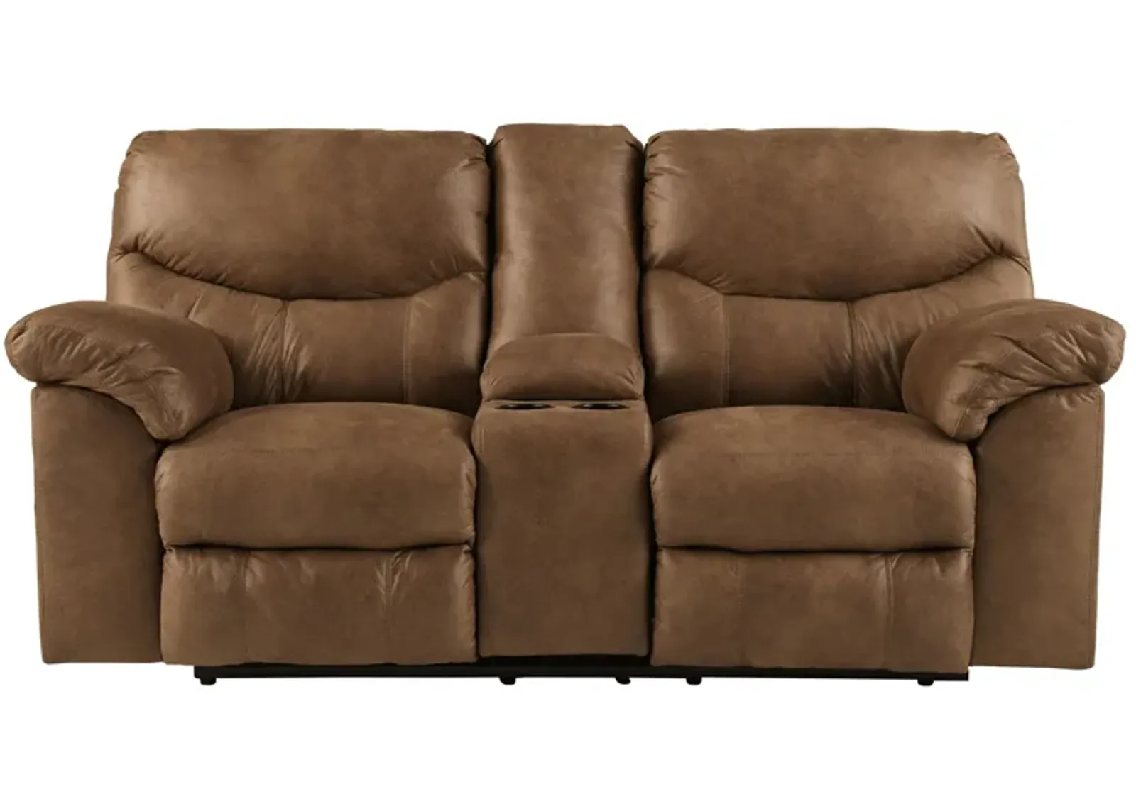 Boxberg Reclining Console Loveseat in Bark by Ashley Furniture