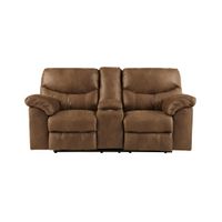 Boxberg Reclining Console Loveseat in Bark by Ashley Furniture
