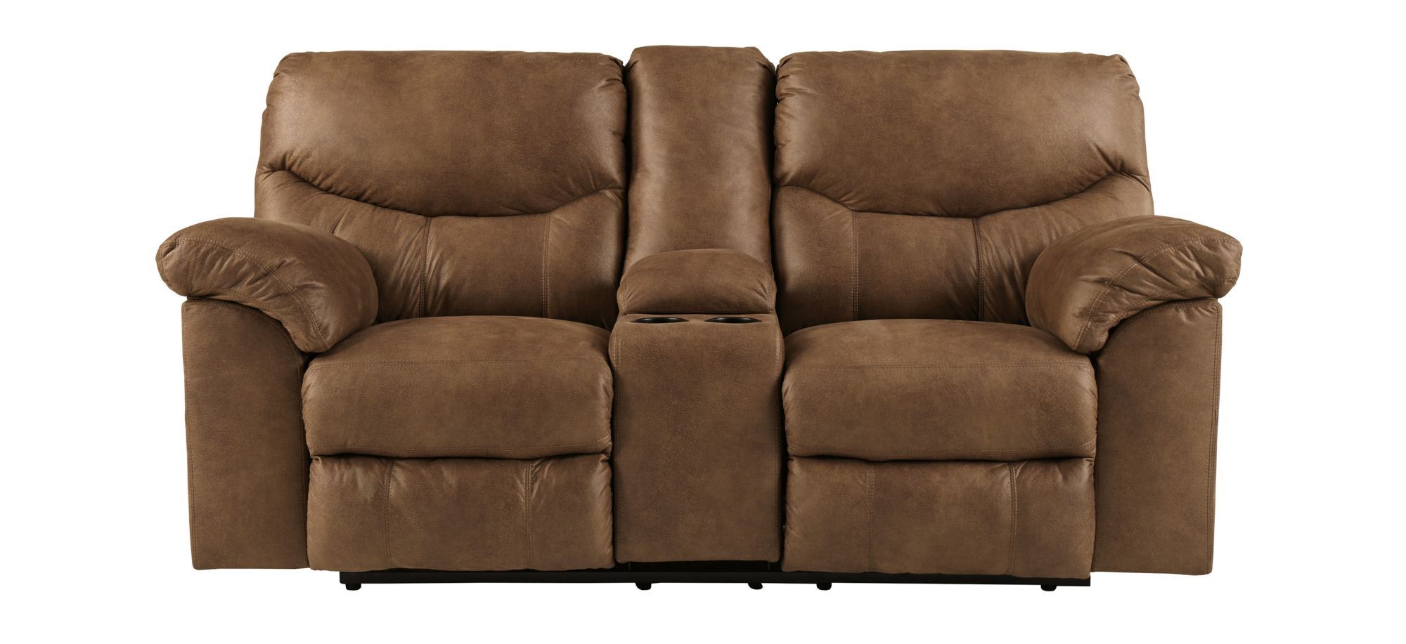 Boxberg Reclining Console Loveseat in Bark by Ashley Furniture