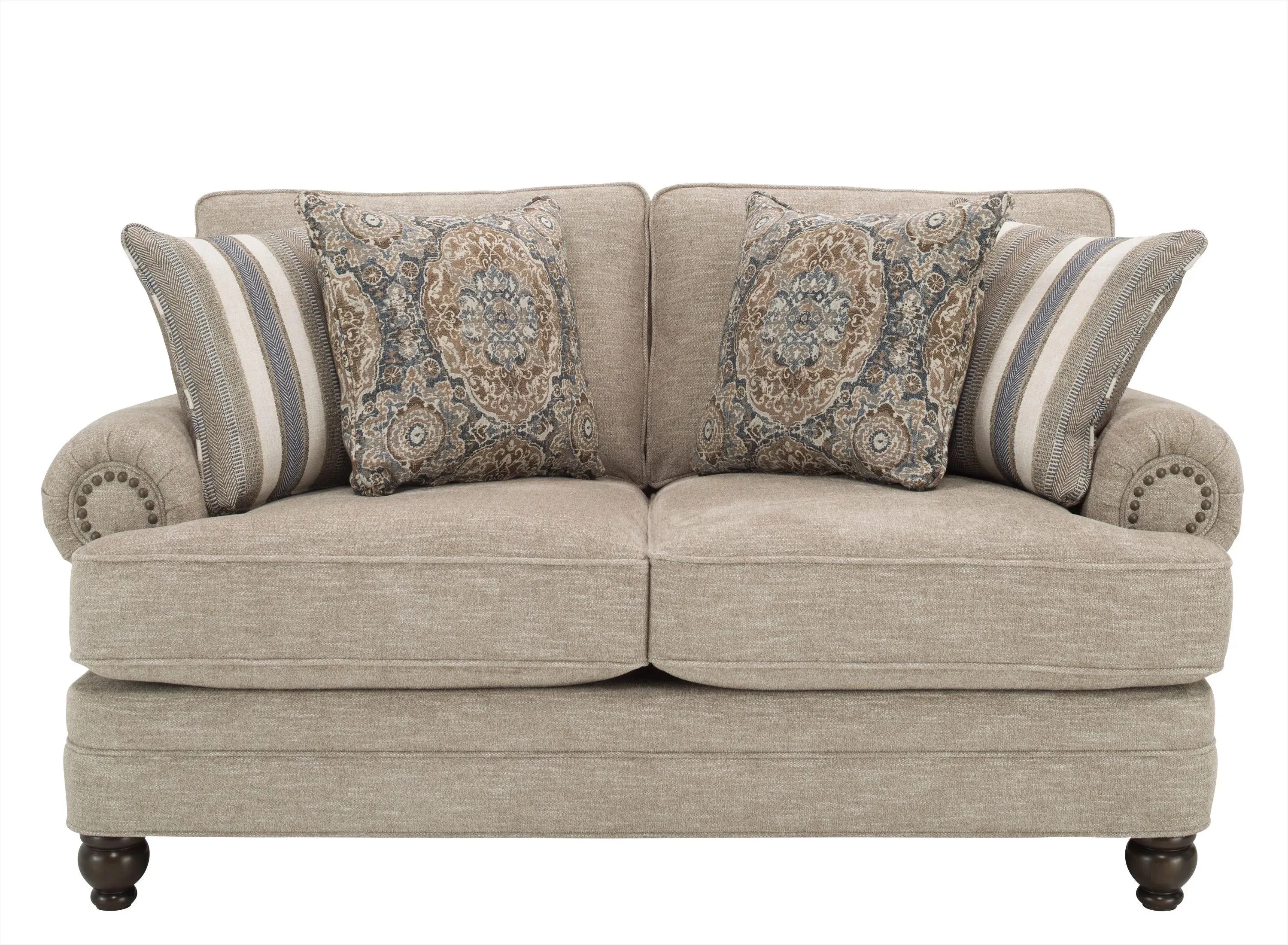 Tifton Chenille Loveseat in Handwoven Linen by H.M. Richards