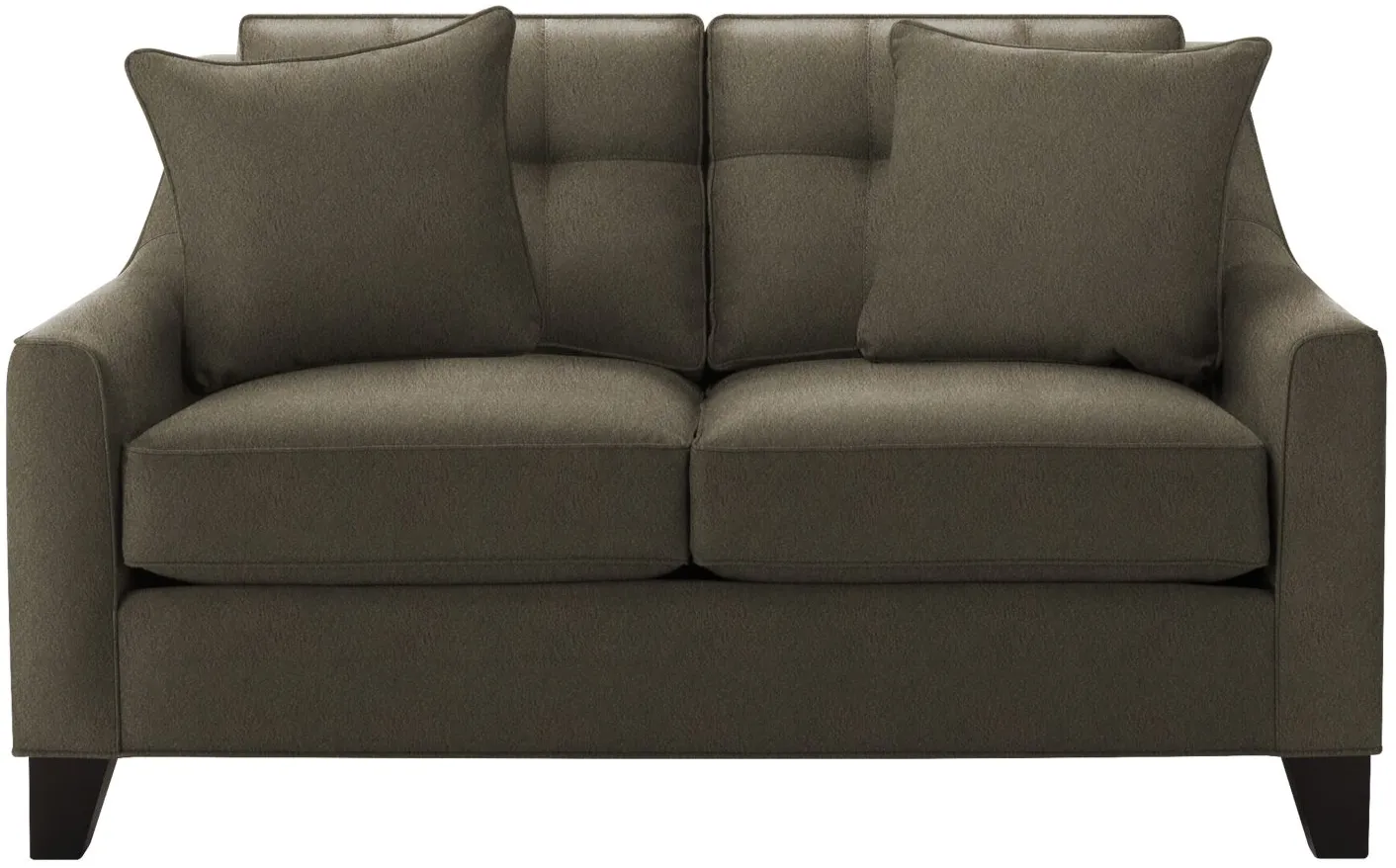 Carmine Loveseat in Suede So Soft Graystone by H.M. Richards