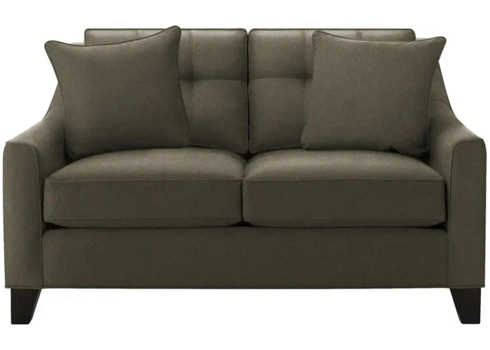 Carmine Loveseat in Suede So Soft Graystone by H.M. Richards