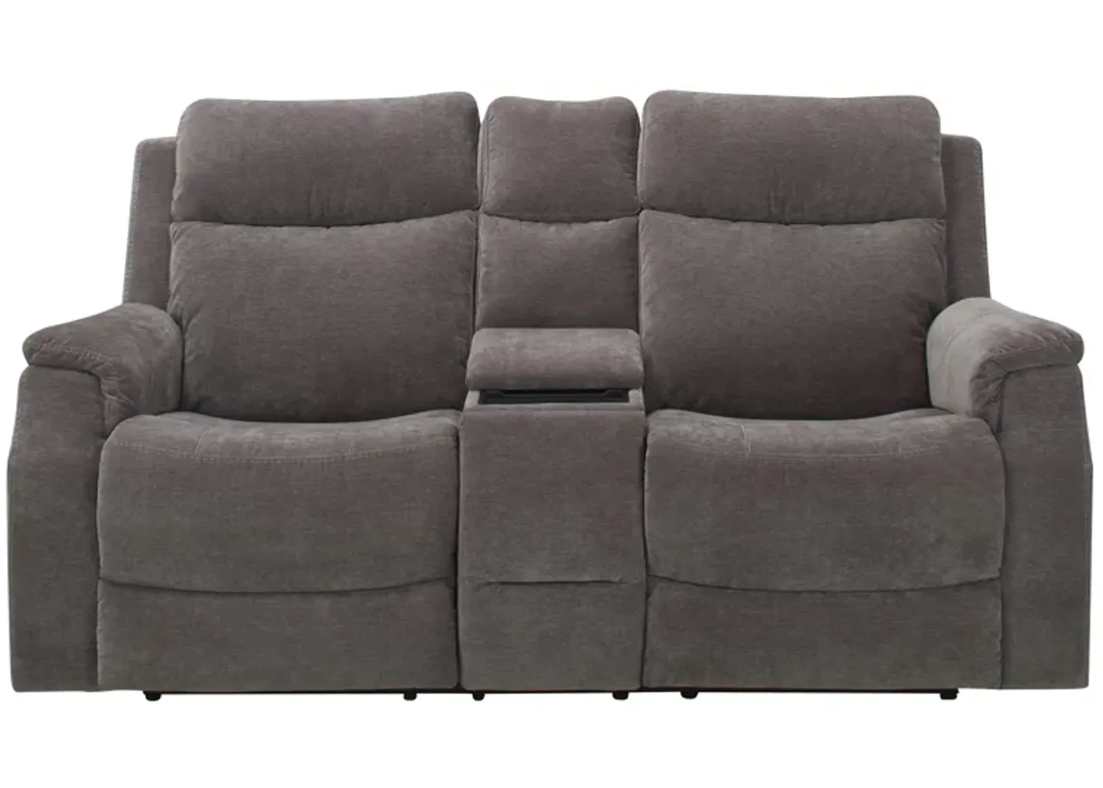 Bromway Power Layflat Console Loveseat w/ Power Headrest in Gray by Bellanest