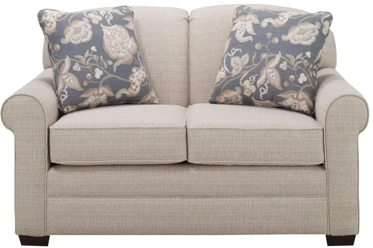 Petunia Loveseat in Beige by Emeraldcraft