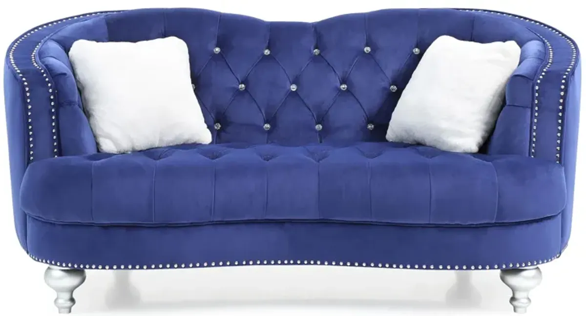 Woodbridge Loveseat in Blue by Glory Furniture