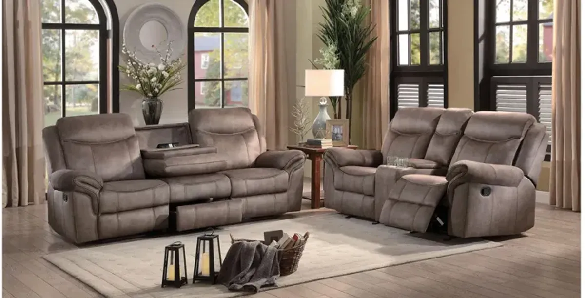 Ross Gliding Reclining Console Loveseat