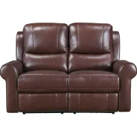Fairview Power Double Reclining Loveseat in Brown by Homelegance