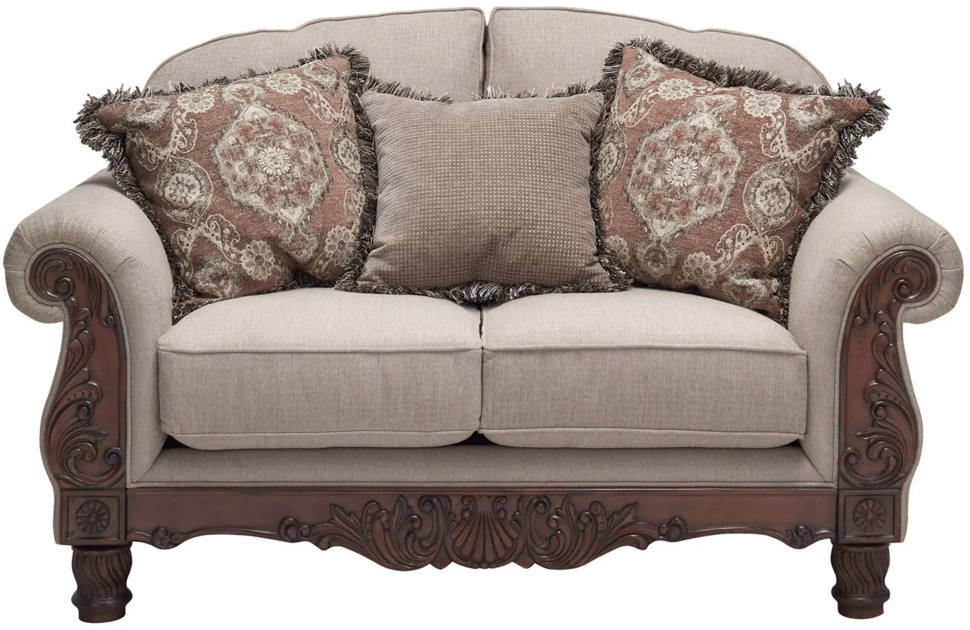 Palazzo Loveseat in Exploit Sand by Aria Designs