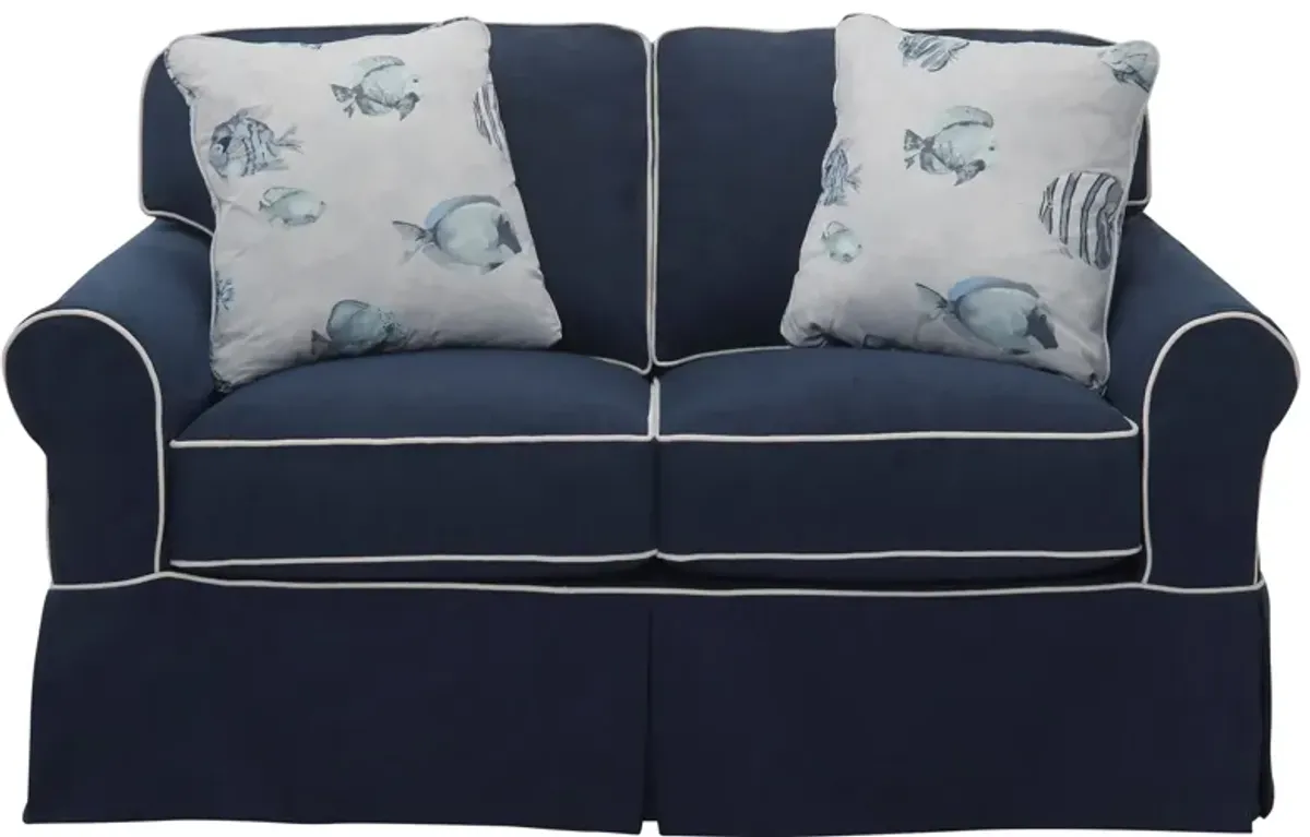 Mariner Loveseat in Blue by Emeraldcraft