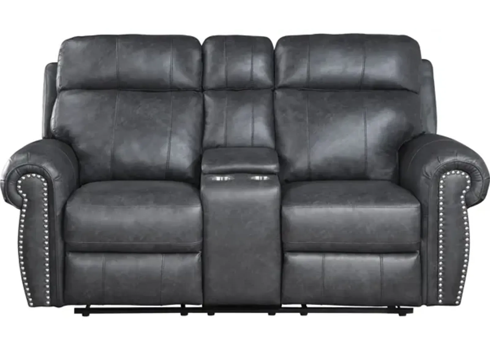 Anaheim Double Reclining Loveseat in Gray by Homelegance