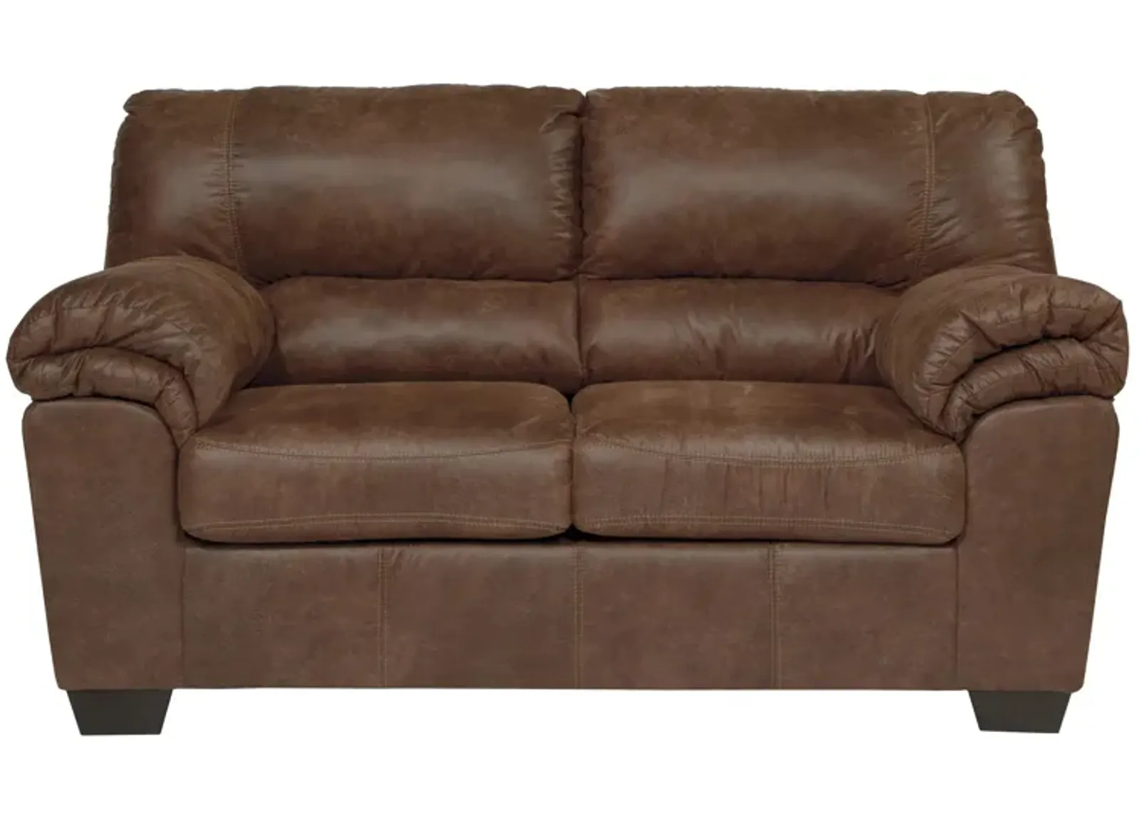 Livingston Leather-Look Loveseat in Brown by Ashley Furniture