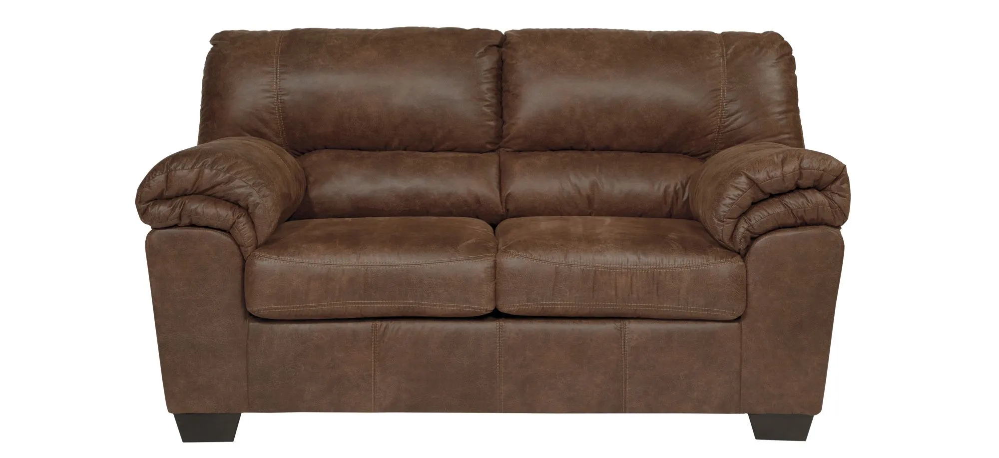 Livingston Leather-Look Loveseat in Brown by Ashley Furniture