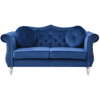 Hollywood Loveseat in Navy Blue by Glory Furniture