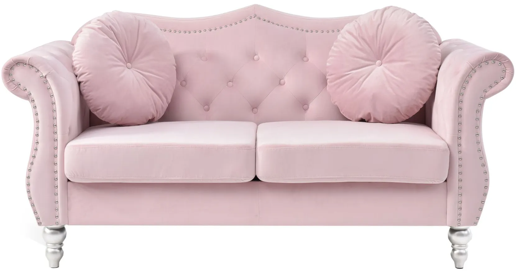Hollywood Loveseat in Pink by Glory Furniture