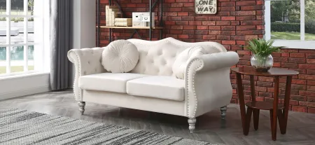 Hollywood Loveseat in Ivory by Glory Furniture
