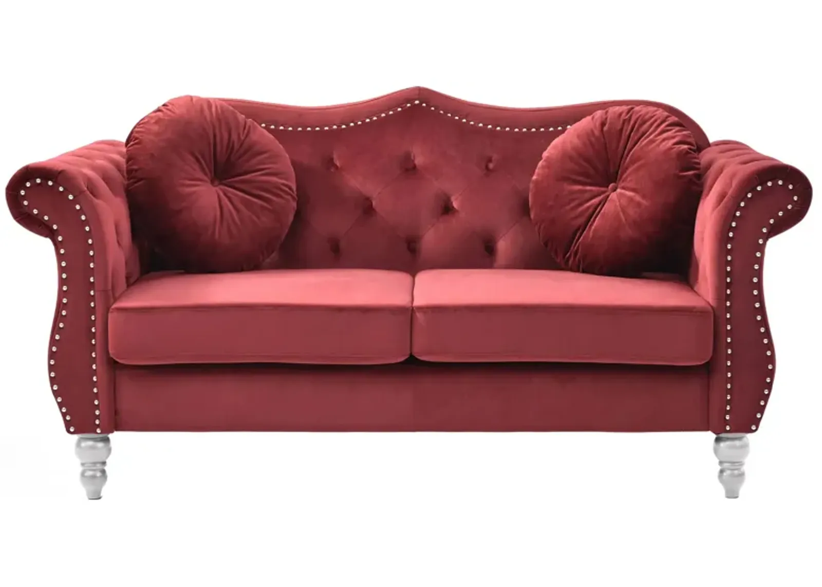 Hollywood Loveseat in Burgundy by Glory Furniture