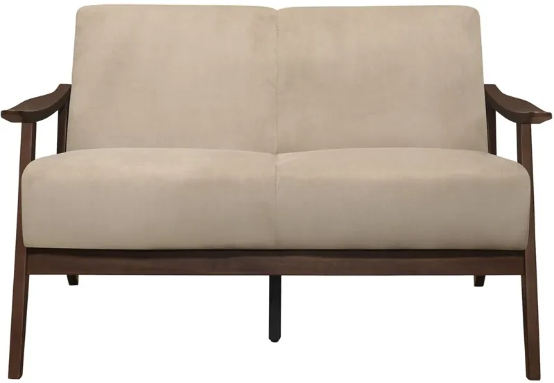 Lewiston Loveseat in Light Brown by Homelegance