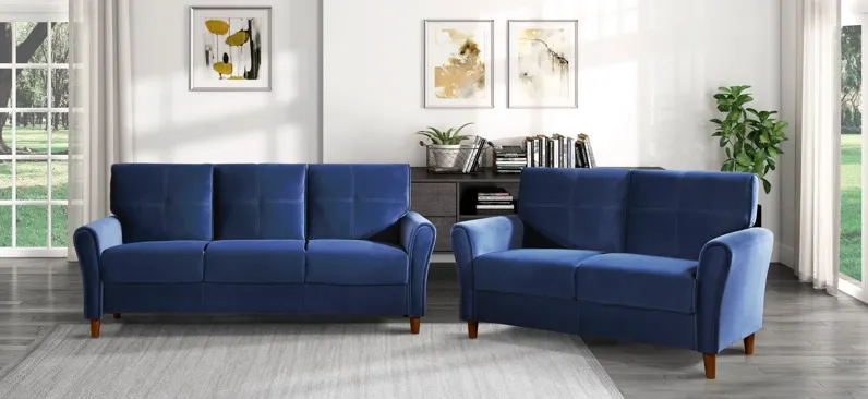 Nea Loveseat in Blue by Homelegance