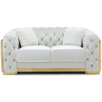 Lexi Loveseat in Ivory by Glory Furniture