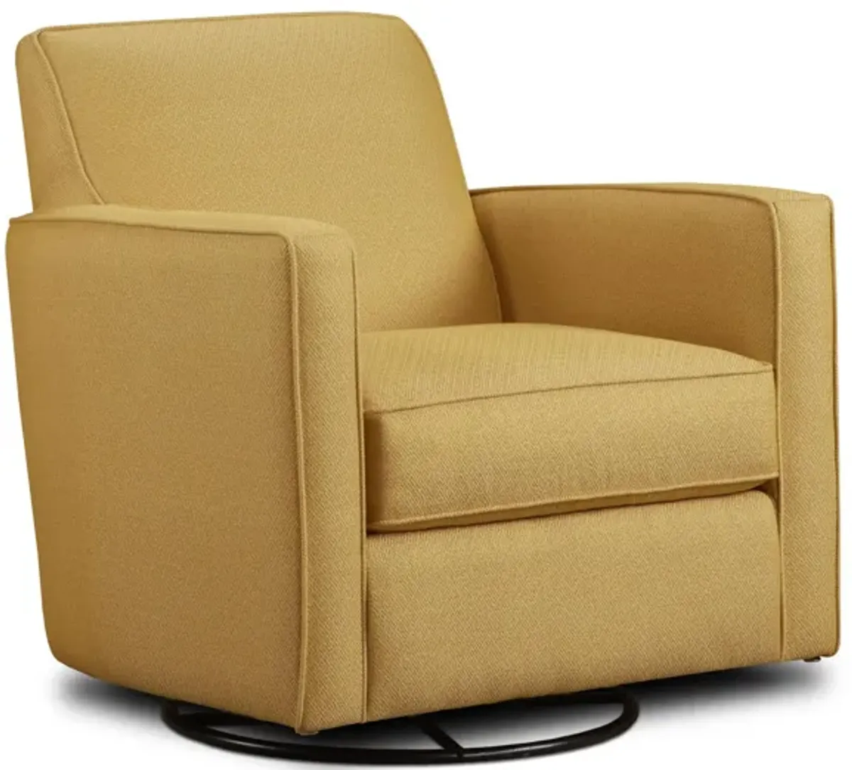 Willoughby Swivel Glider in Gold Mine Citrine by Fusion Furniture