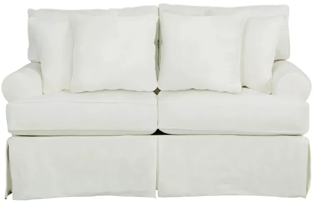 Lakeside Loveseat in Homerun Bleached White by H.M. Richards