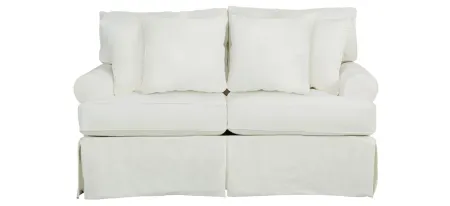 Lakeside Loveseat in Homerun Bleached White by H.M. Richards