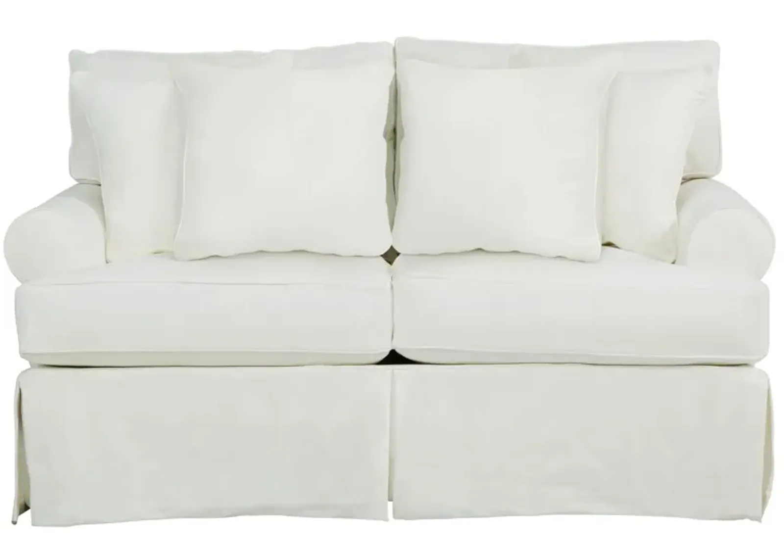 Lakeside Loveseat in Homerun Bleached White by H.M. Richards