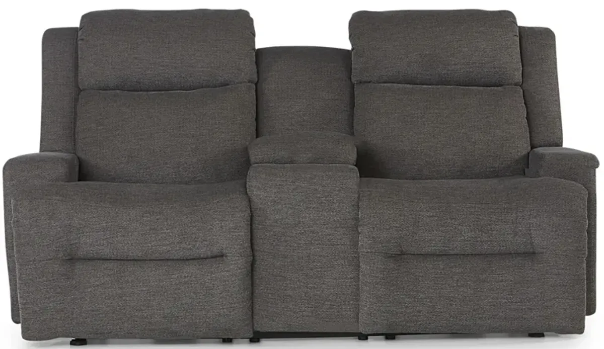 Oneil Power Reclining Loveseat in charcoal by Best Chairs