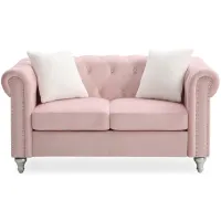 Raisa Loveseat in Pink by Glory Furniture
