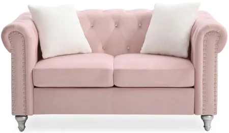 Raisa Loveseat in Pink by Glory Furniture