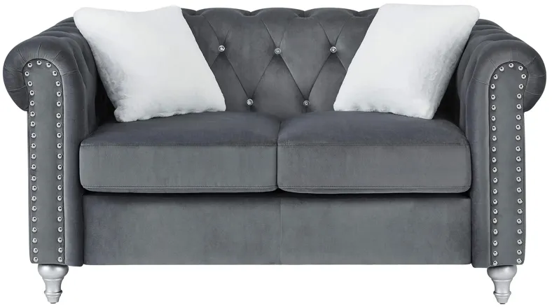 Raisa Loveseat in Gray by Glory Furniture