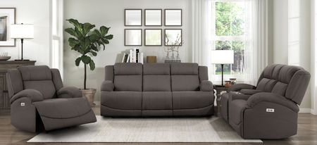 Brennen Power Reclining Console Loveseat in Chocolate by Homelegance