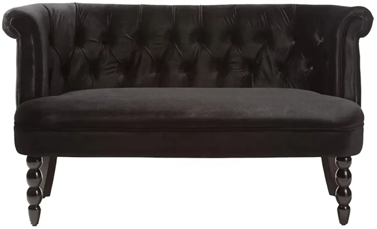 Flax Loveseat in Black by Wholesale Interiors