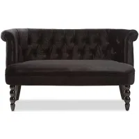 Flax Loveseat in Black by Wholesale Interiors